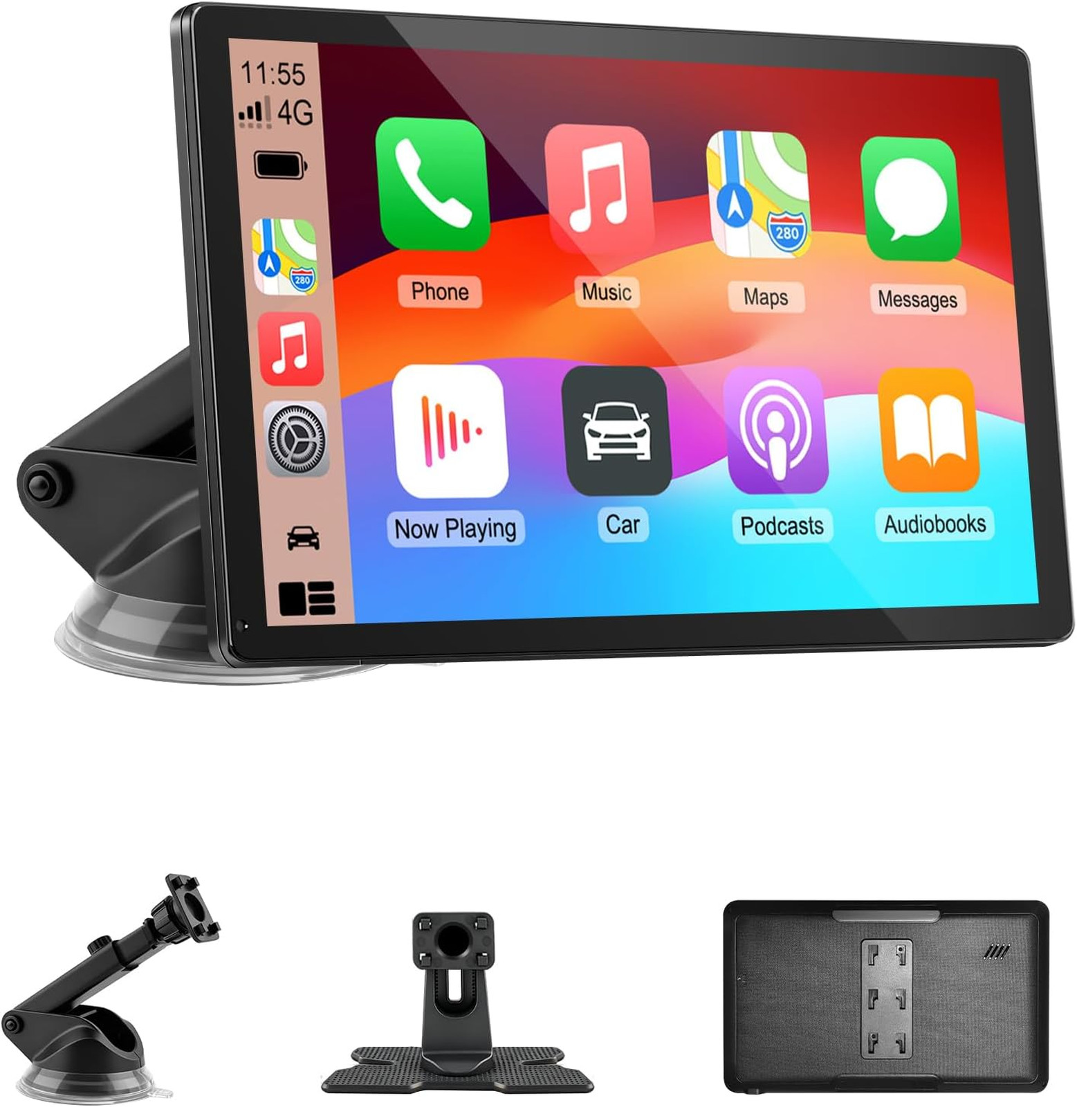 9 Inch Wireless CarPlay Screen for Car Android Auto Touchscreen GPS Navigation