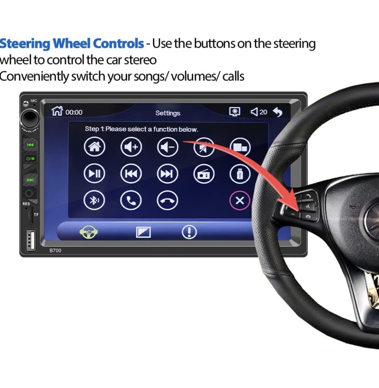 Double-din BE7ACP 7 Inch Car Multimedia Player Head Unit (Pre-owned)
