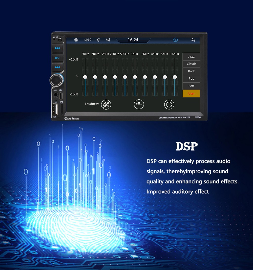 10.4″ Single Din Touch Screen Stereo Bluetooth Radio Apple/Android Carplay+CAM