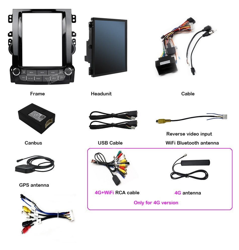 Tesla style 64GB Carplay For Chevrolet Malibu 2012-2015 Android Car Stereo Radio