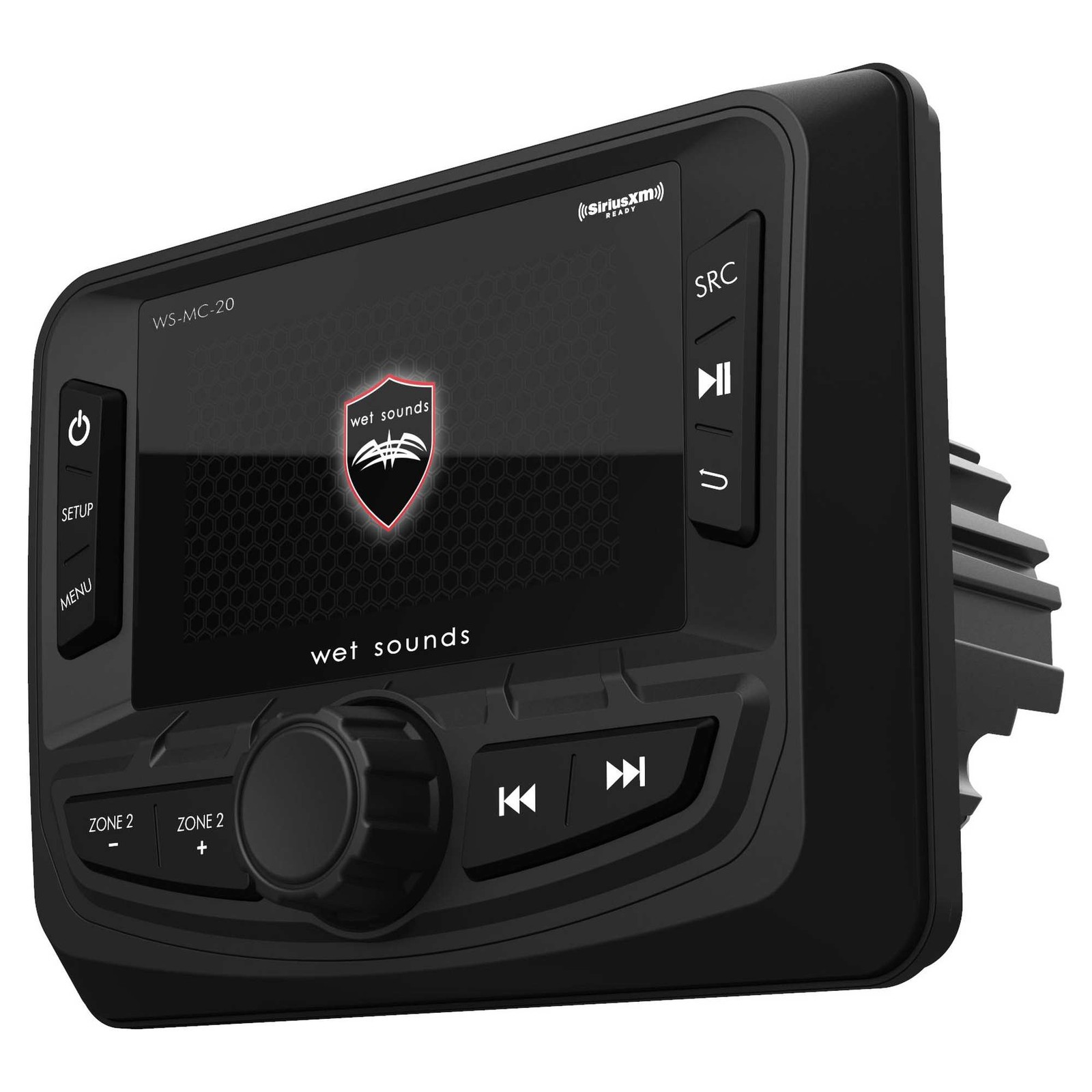 Wet Sounds WS-MC-20 2-Zone Media Center BT/AM/FM/USB, 3″ Color Display