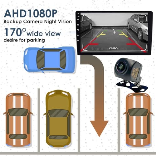 10″ WiFi 6 Wireless CarPlay Android Auto Car Stereo, 32GB Double Din HD Touch