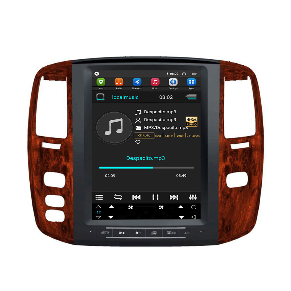 Multimedia Video Player Android 14 For Lexus LX470 2002-2007 Tesla Screen GPS BT