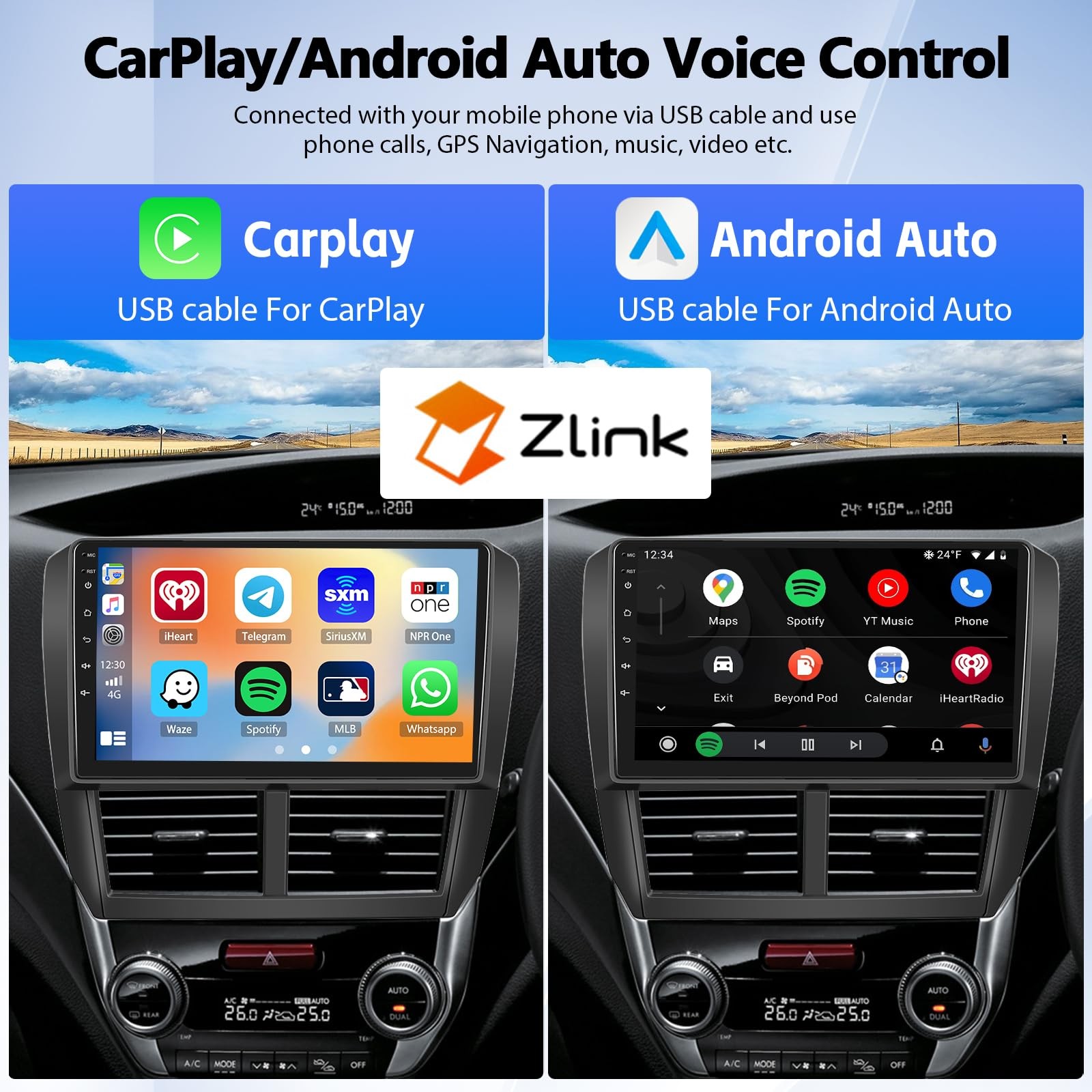 Unitopsci Car Radio For Subaru Forester 2008-2012 Car Stereo Carplay Android