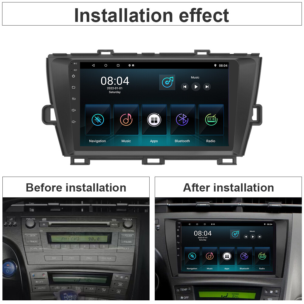 For Toyota Prius 2010-2015 Apple Carplay Car Stereo Radio Android GPS Navi 64GB