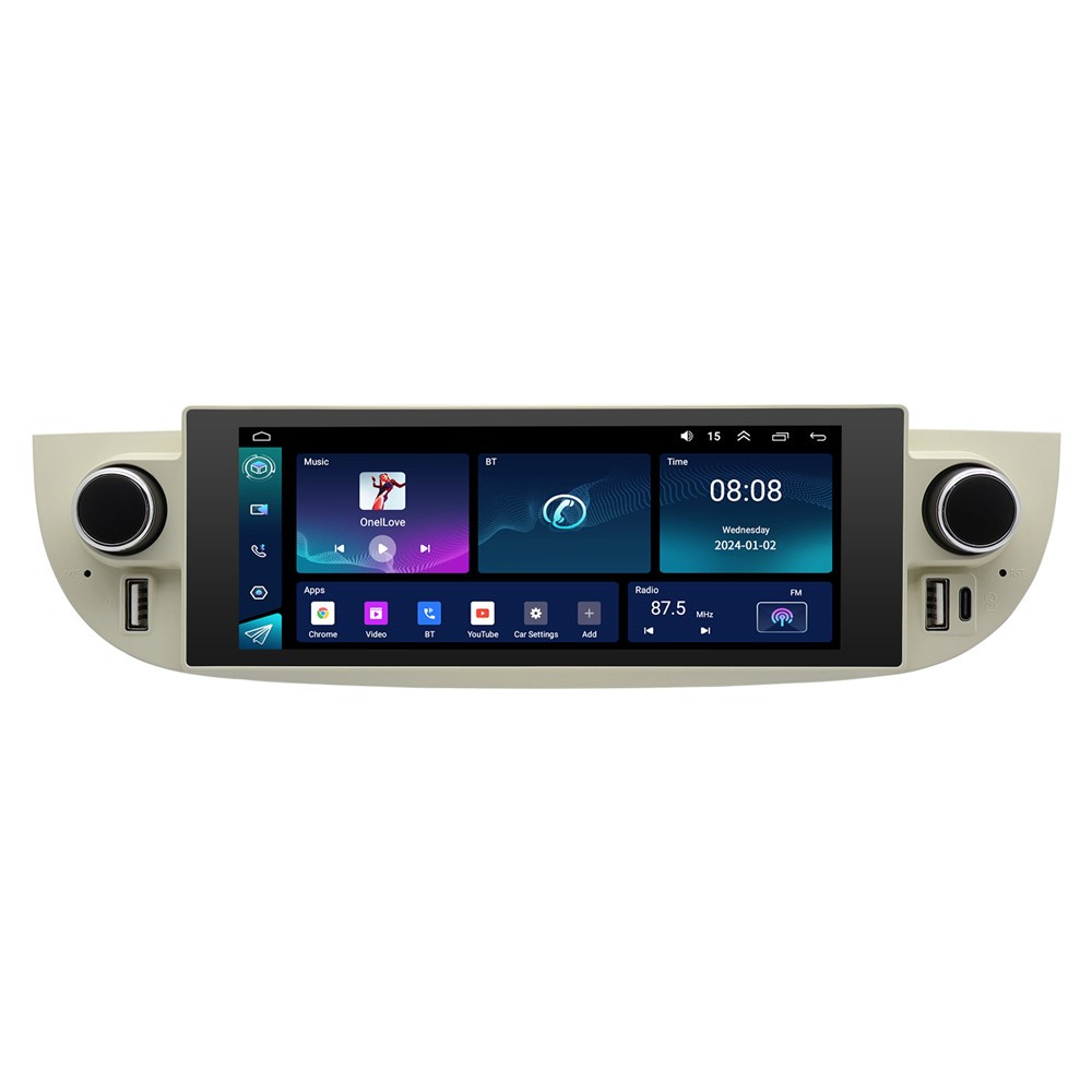 6.86in Car Radio Player WIFI Mirror Link For Carplay Fit For Fiat 500 2007-2015