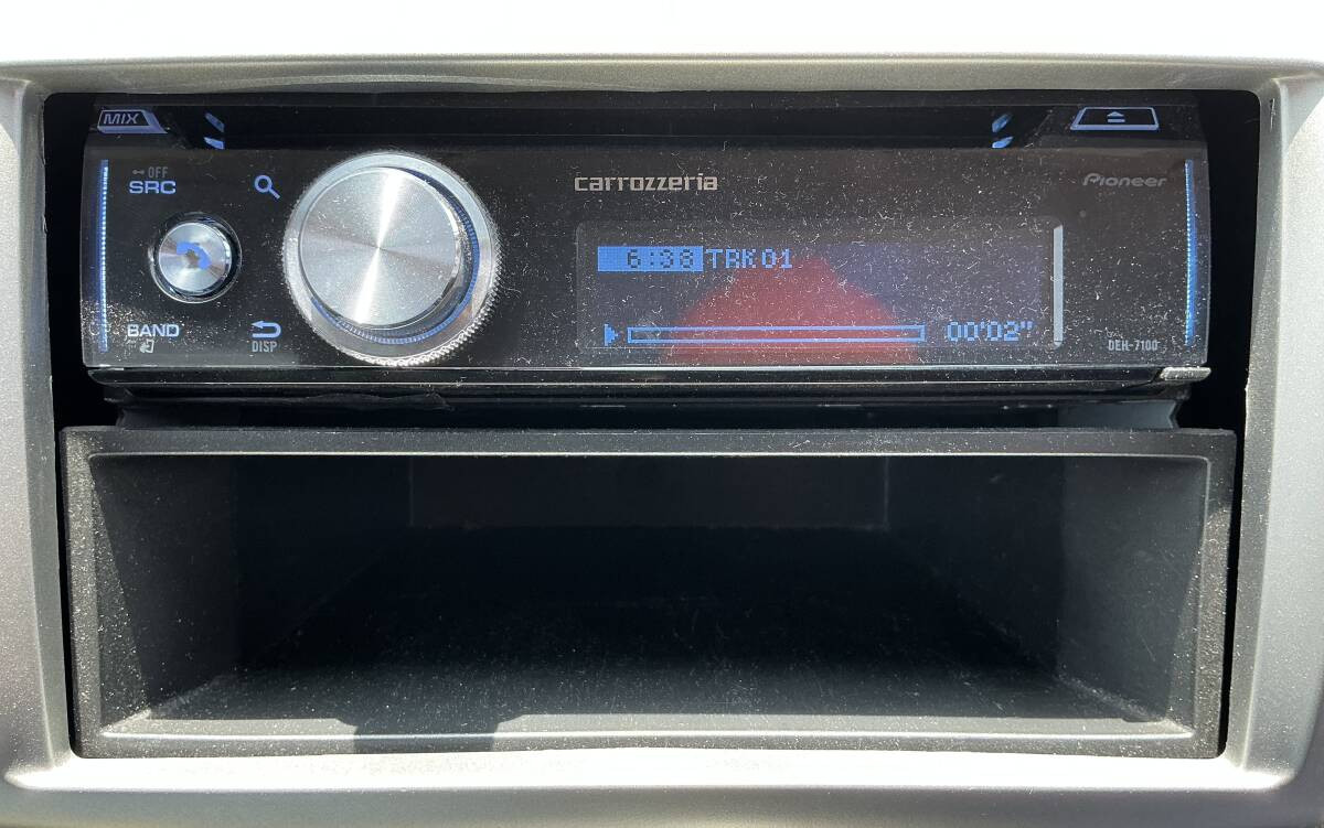 Pioneer Carrozzeria DEH-7100 1DIN Car Stereo CD USB Bluetooth Receiver Used