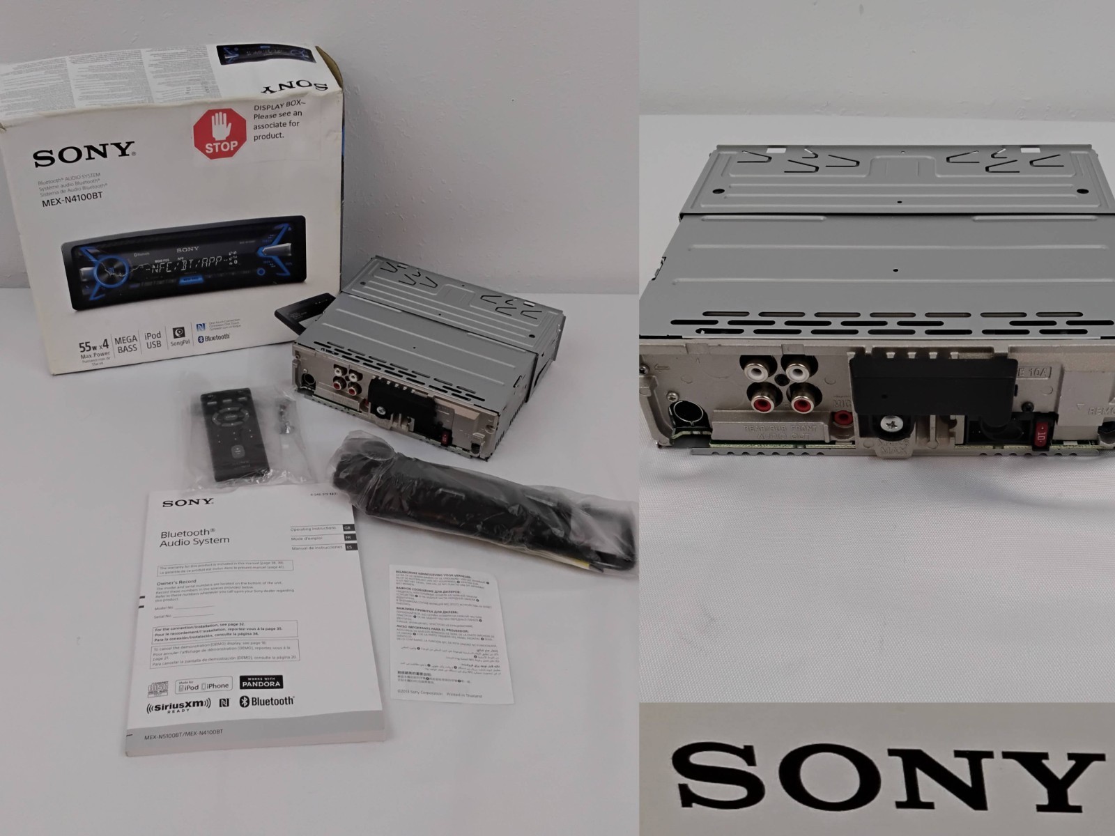 Sony Bluetooth Audio System MEX-N4100BT Radio/CD Player New in Open Box #J5138