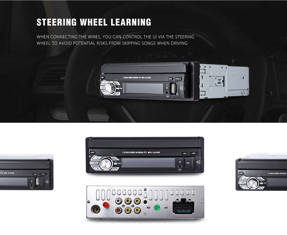 7”1 DIN Car Radio StereoTouch Screen BT USB/SD/AUX/FM MP5 Player Mirror