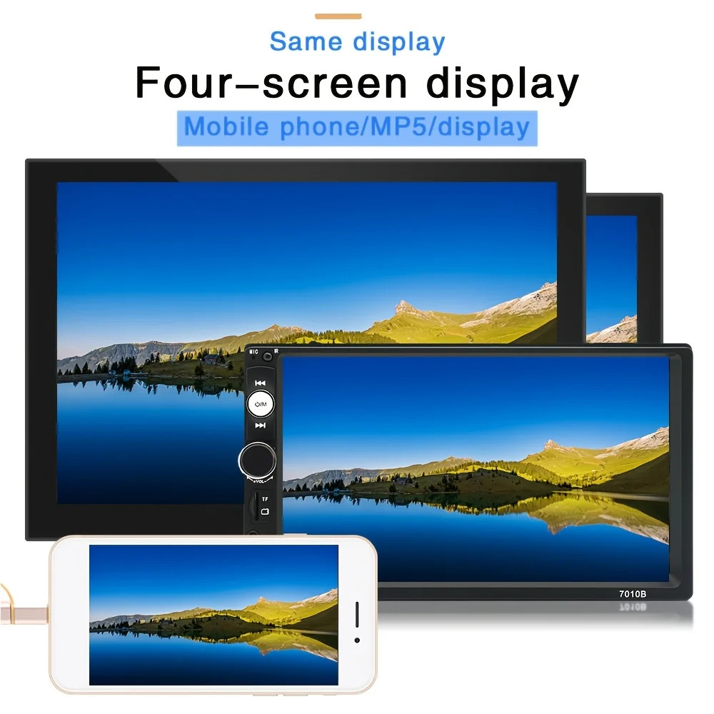 2Din for Mobile phone 7” Car MP5 Multimedia Player Rearview Camera BT FM TF USB