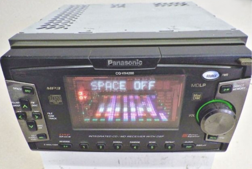 Panasonic CQ-VX4200D CD/MD Car Audio Deck 2DIN Player Tuner Head Unit