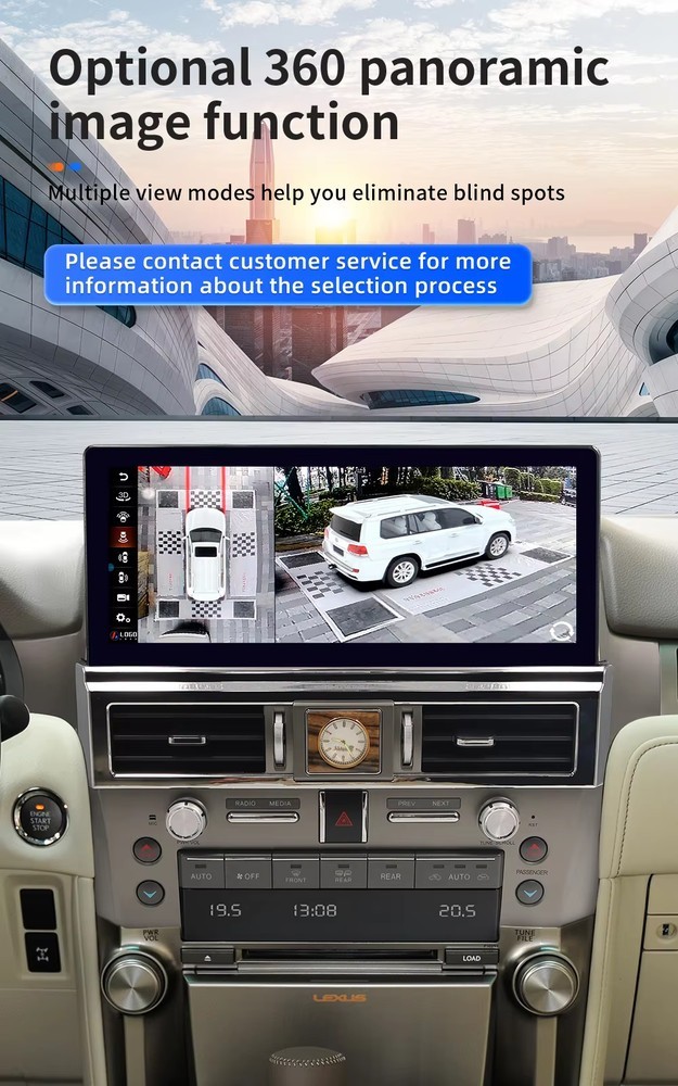 12.3″ Android Car Stereo Radio GPS Navi Carplay For Lexus Gx400 Gx460 2010-2022