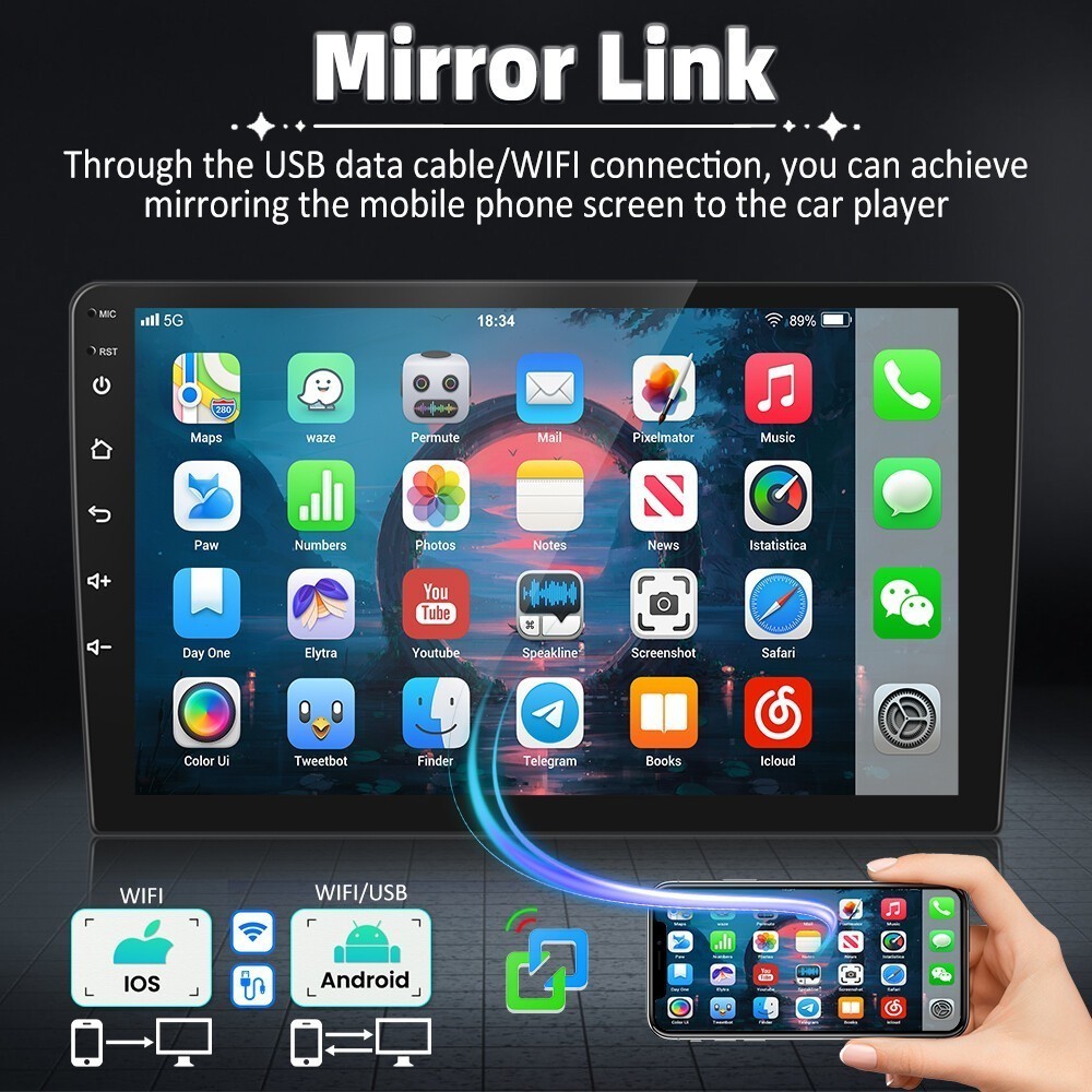 Car Radio Stereo Carplay For 2010-2014 Ford Mustang Radio Stereo