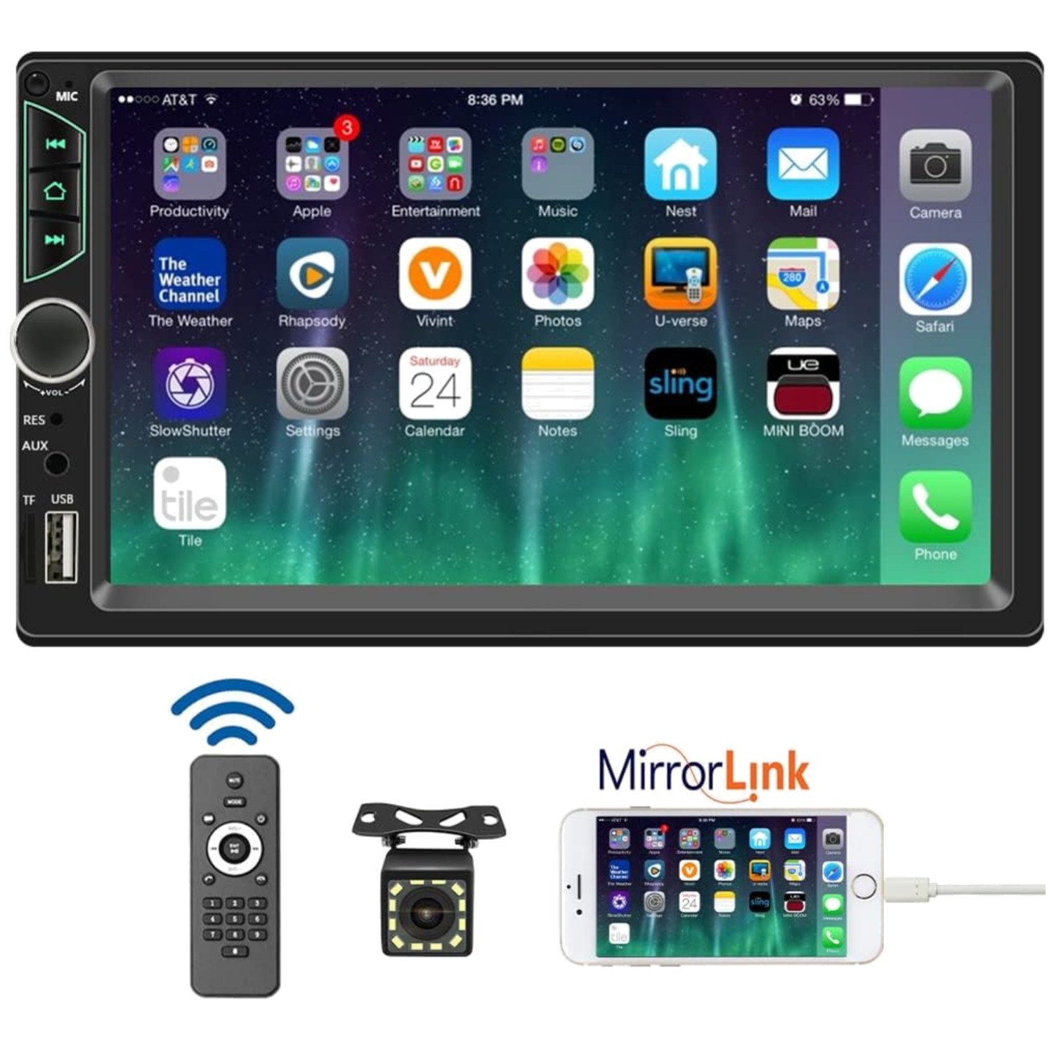7″ Car Multimedia Player with FM/USB/Aux Input