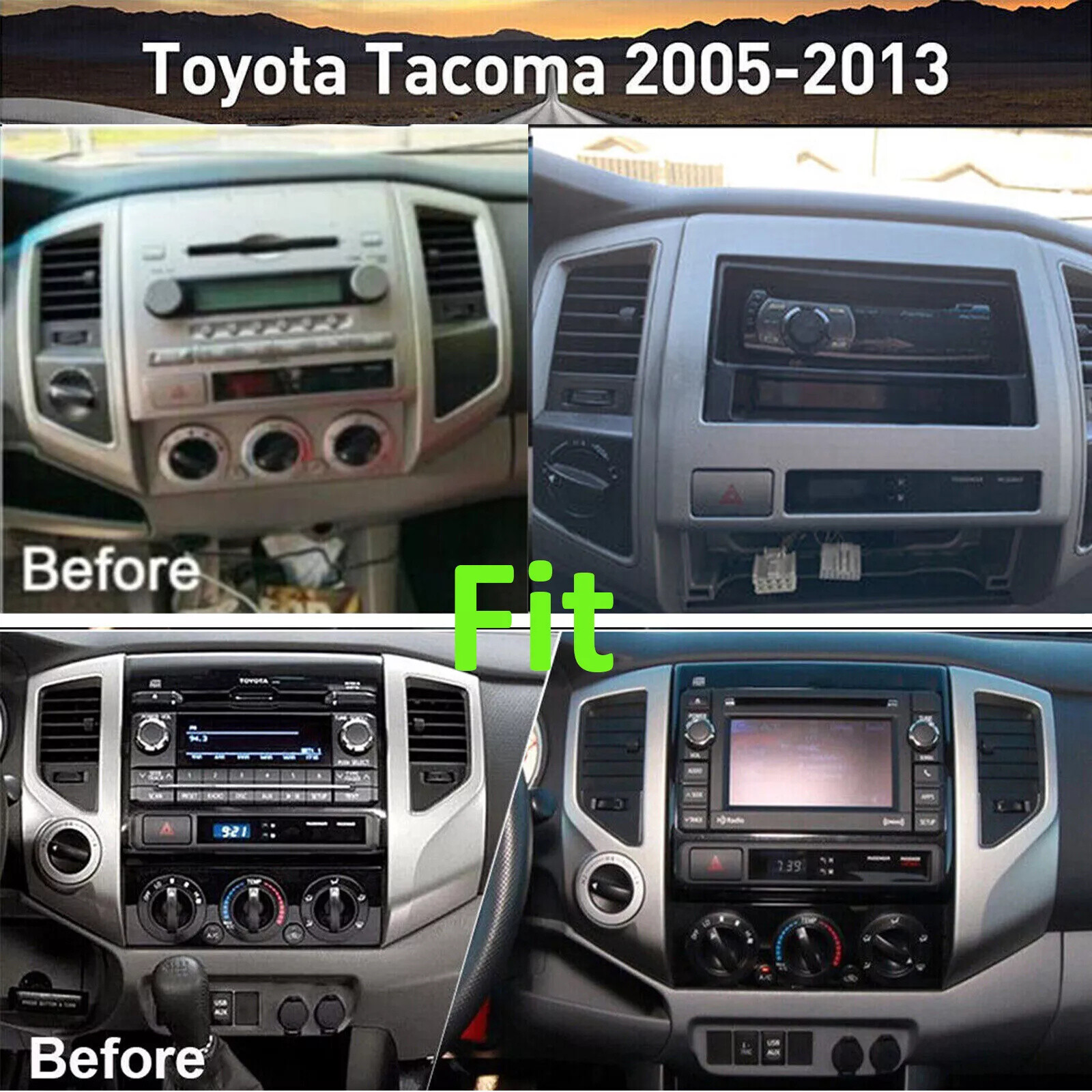 JBL For TOYOTA TACOMA 2005-2013 9″inch CarPlay Android Car Stereo Radio WiFi GPS