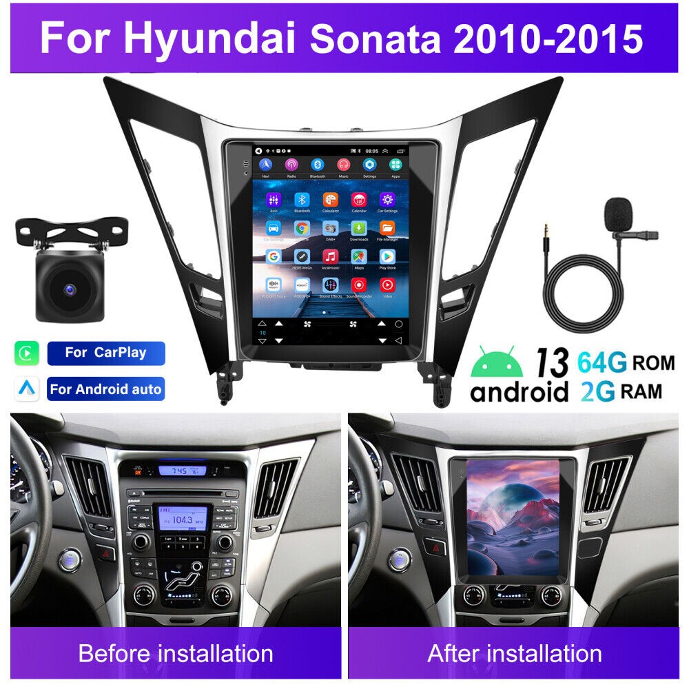 2+64G 9.7in Android 13 Car Radio GPS Navi for Hyundai Sonata 8th Gen 2011-2015