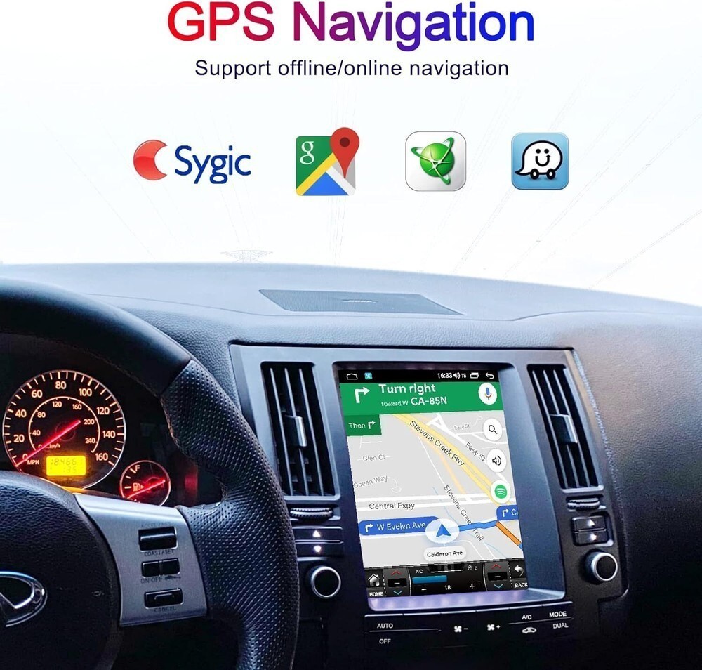 9.7″ For Infiniti FX35 FX45 2003-2006 Android CarPlay GPS 32GB Car Stereo