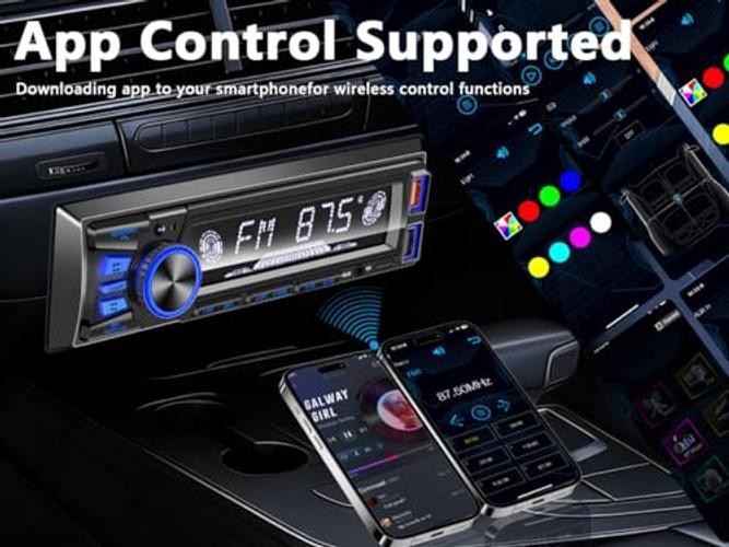 Car Radio Bluetooth Single DIN Car Stereo with Bluetooth,Car Audio with Push