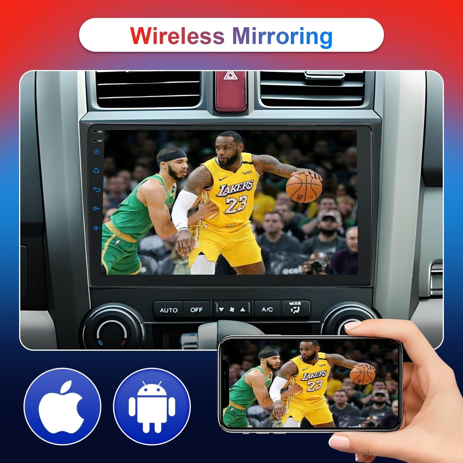 9″ Touch Screen Car Stereo for Honda CRV 2007-2011, Wireless CarPlay, Android Au