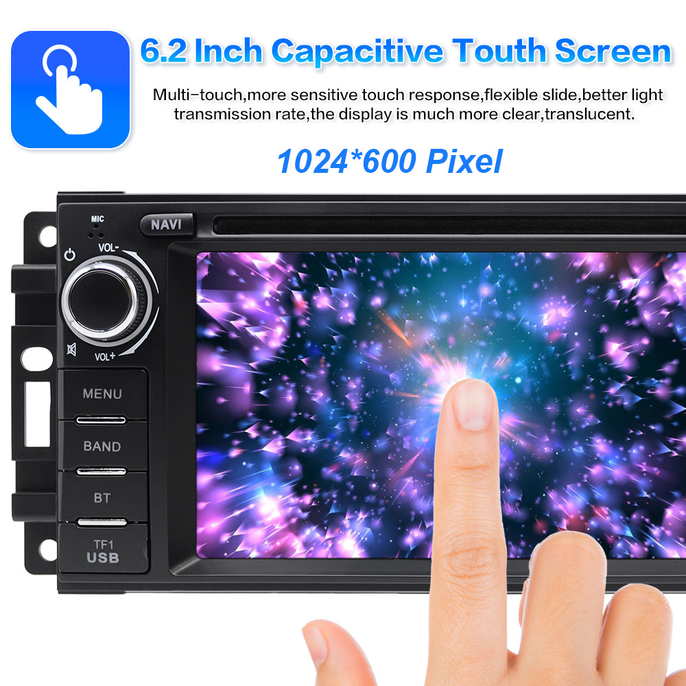 7″ Double Din Car Stereo GPS FM Radio CD DVD Player Bluetooth with Backup Camera