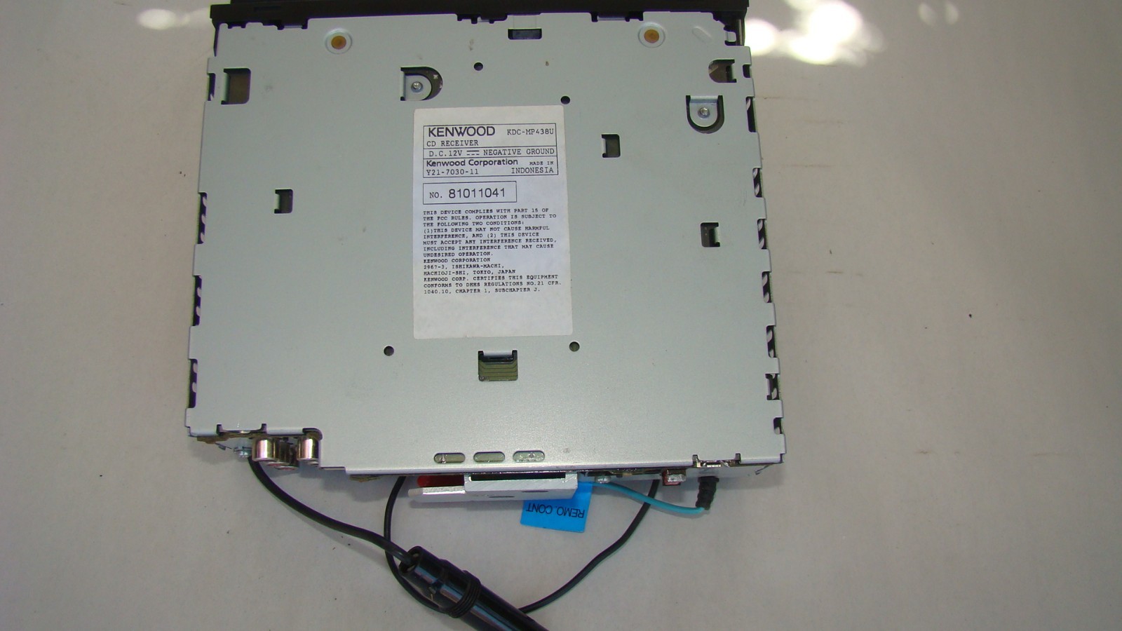 Kenwood KDC-MP438U Auto Stereo Detachable Front Facial