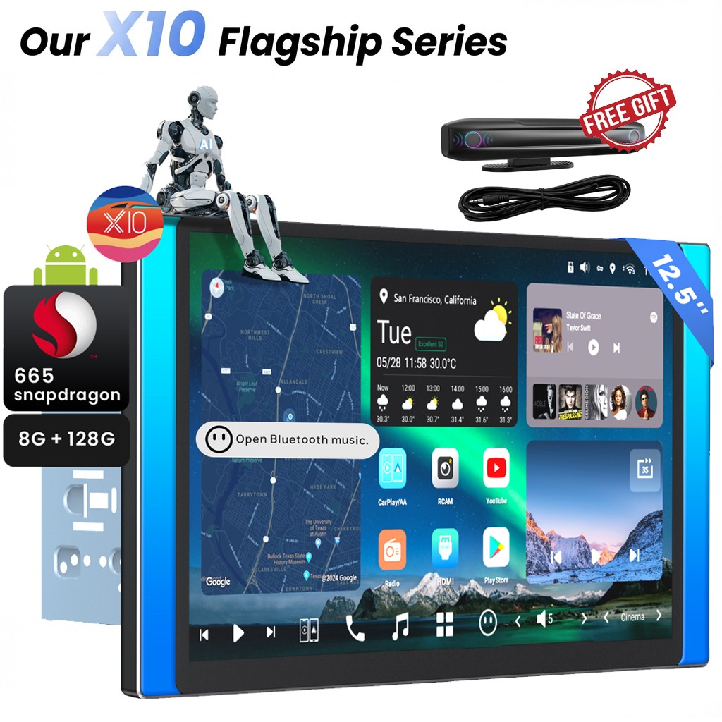 ATOTO 12″ Android13 AI Car Stereo 8+128G Hi-Volt RCA HDMI/ Dual Cam Record input