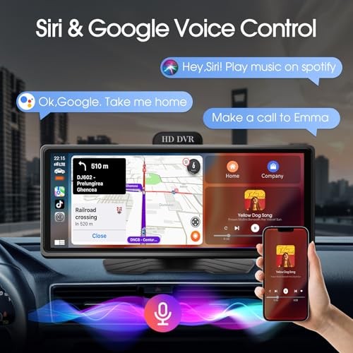 Wireless Carplay Screen for Car, 10.26″ Portable Car Radio with 10.26 inch