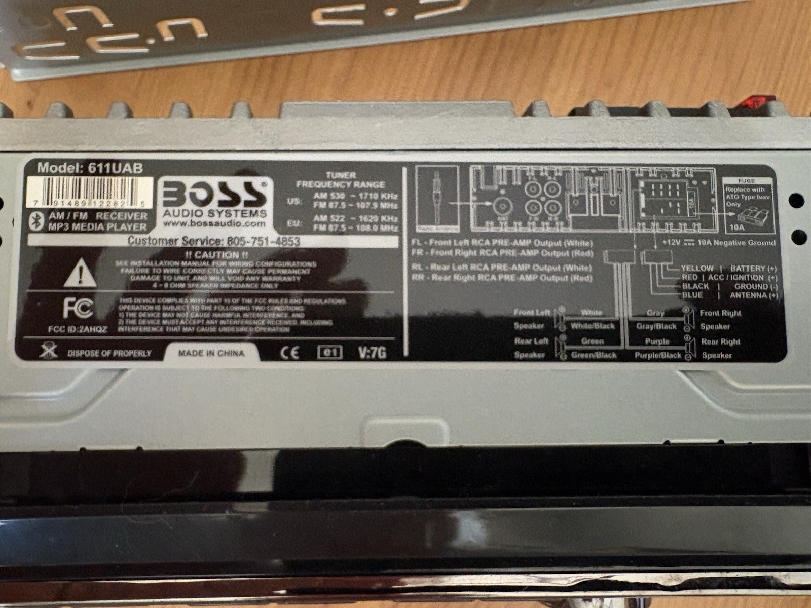 NEW BOSS Audio Systems 611UAB Car Stereo System – Single Din, Bluetooth Black