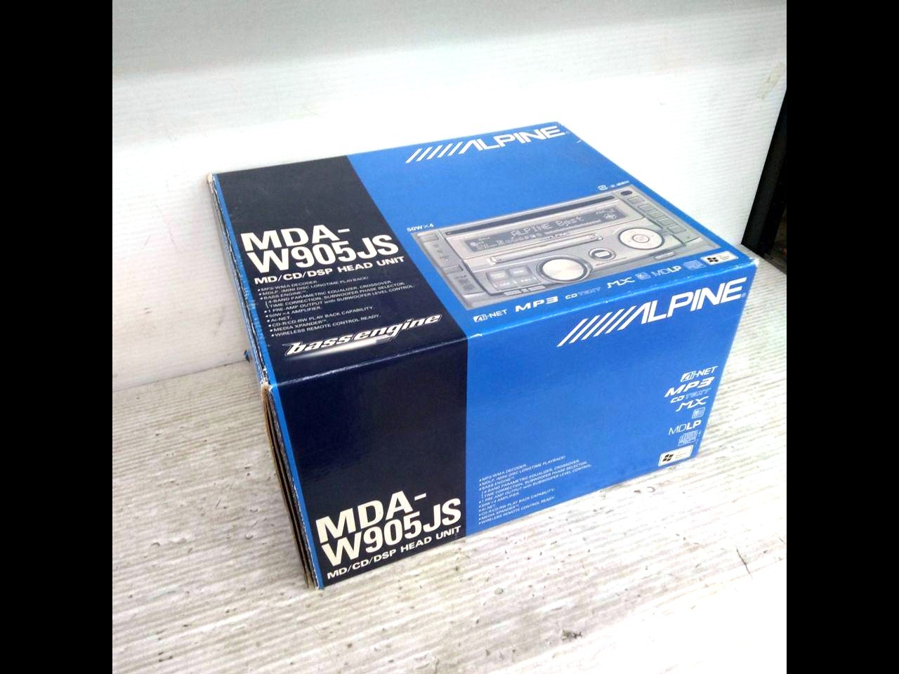 ALPINE MDA-W905JS Car Stereo Receiver Tested Working CD MD w/ Manual