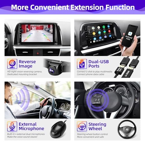 for Mazda CX-5 2013 2014 2015 Compatible with Wireless Carplay Android Auto
