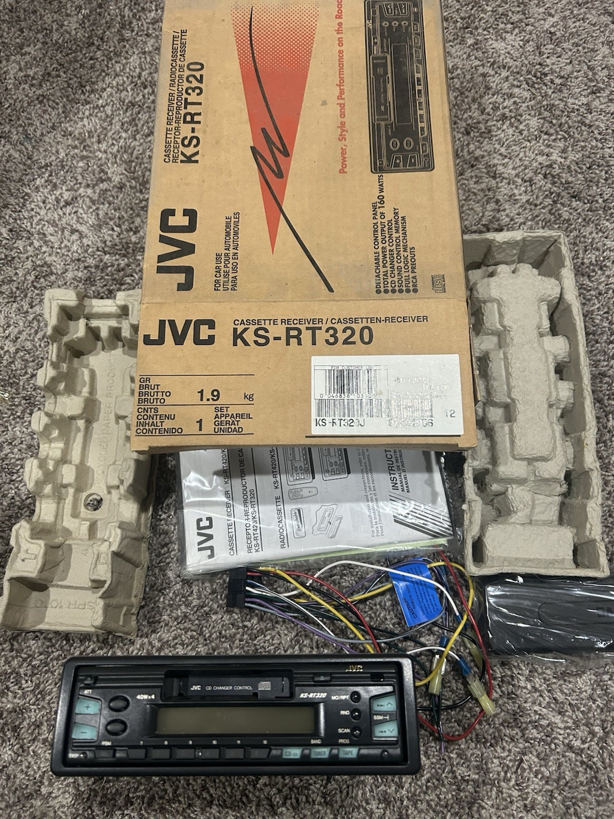 JVC KS-Rt320 Head Unit Old Stock Display Unit