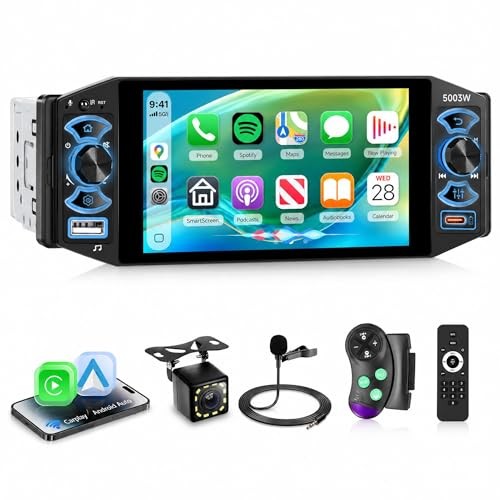 5 Inch Single Din Car Stereo MP5 Multimedia Player with Wireless Carplay