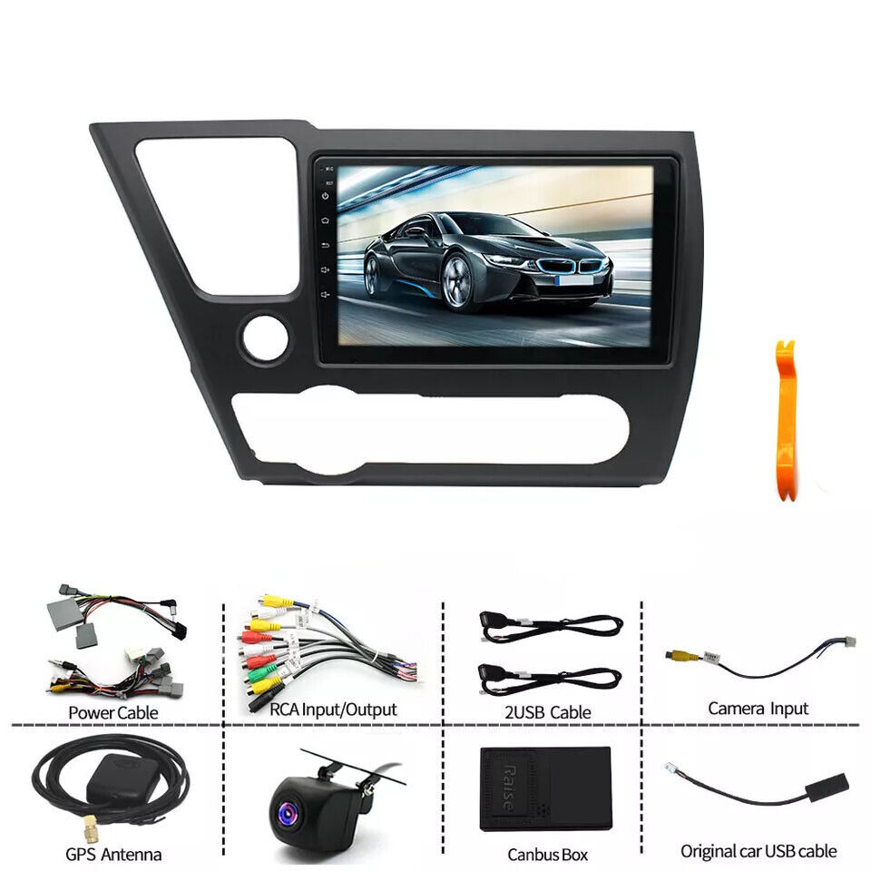 Wifi CarPlay For Honda Civic 2013 2014 2015 Android 12.0 Navi Radio Head Unit