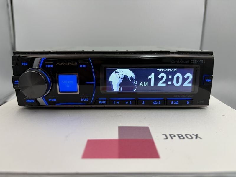 Alpine CDE-145J 1DIN CD Player Head Unit USB CD AUX Tested Working JP