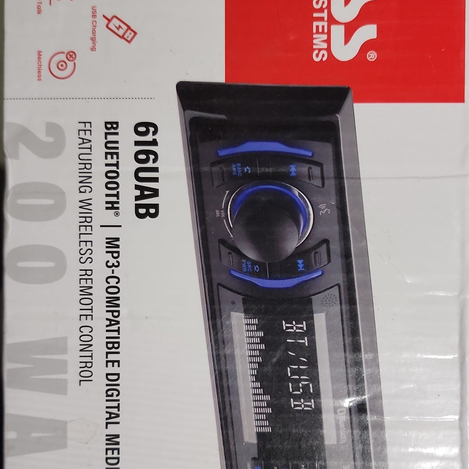 BOSS Audio Systems 616UAB Bluetooth MP3 Digital Media Receiver 1 DIN USB Remote