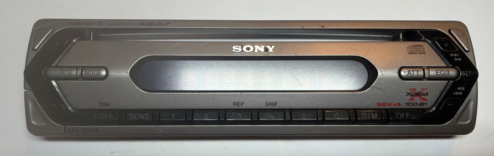 Sony XPLOD CDX-S2010 CD Player Car Stereo Face Plate Only