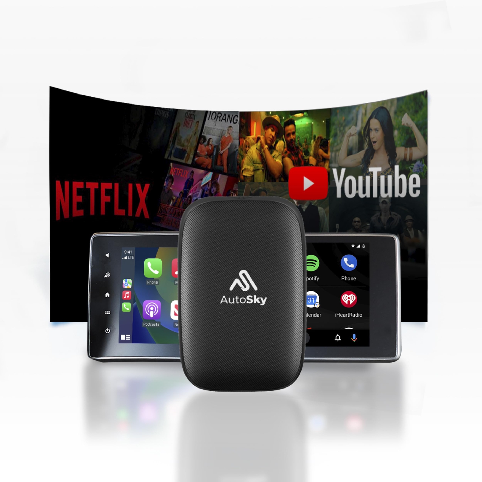 Wireless Car Play and Android Auto AI Box Lite for Factory Wired Car Play Cars