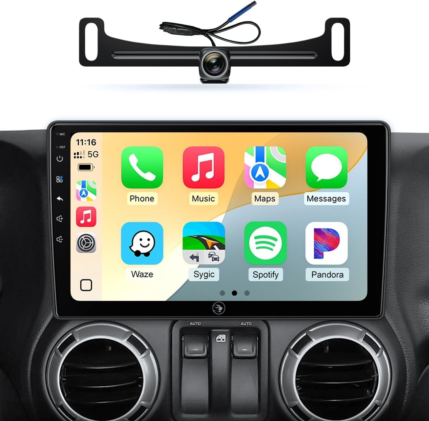 10.2″ Linux Android Auto Carplay for 2007–2018 Jeep Wrangler Dodge RAM Chrysler