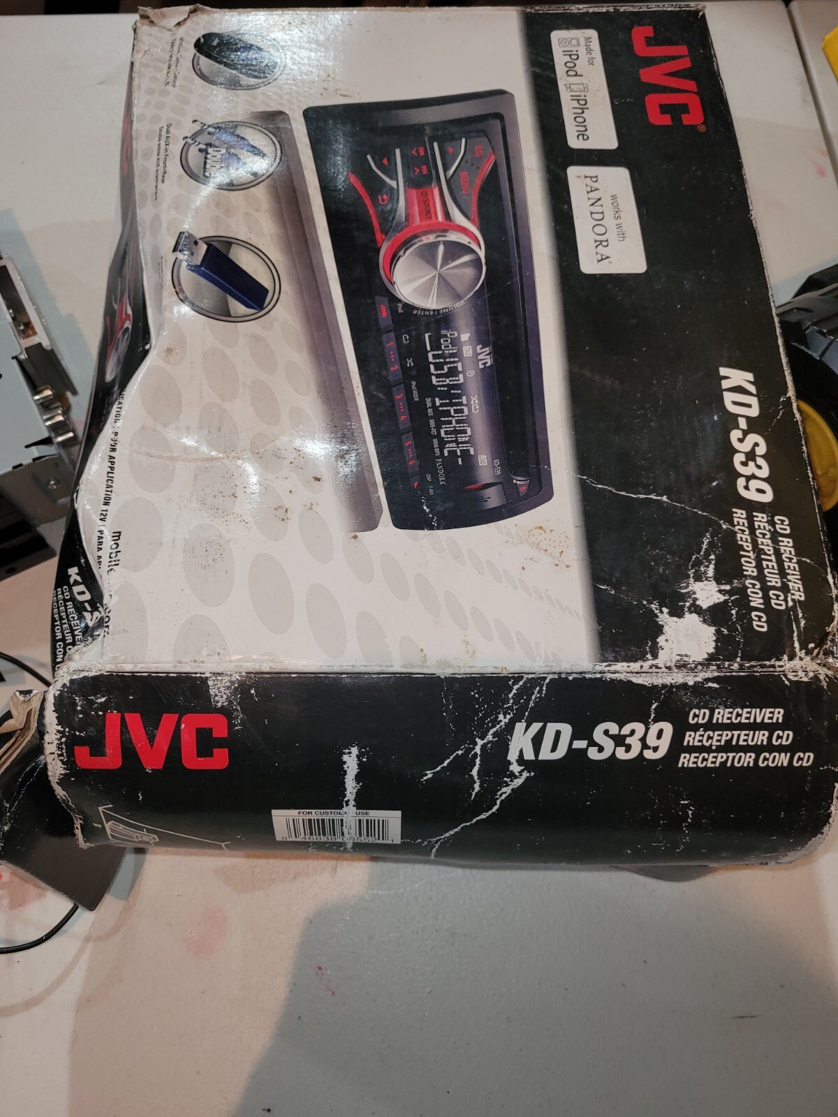 JVC KD-S39 CD Receiver Car Stereo Deck New w/ Harness Original BOX With Remote