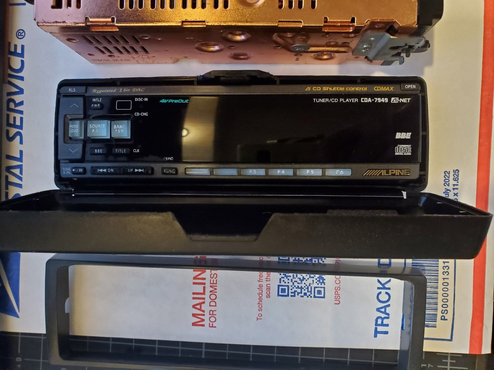 RARE VINTAGE ALPINE CDA-7949 HEAD UNIT RADIO CD PLAYER COPPER JAPAN SOLD AS IS
