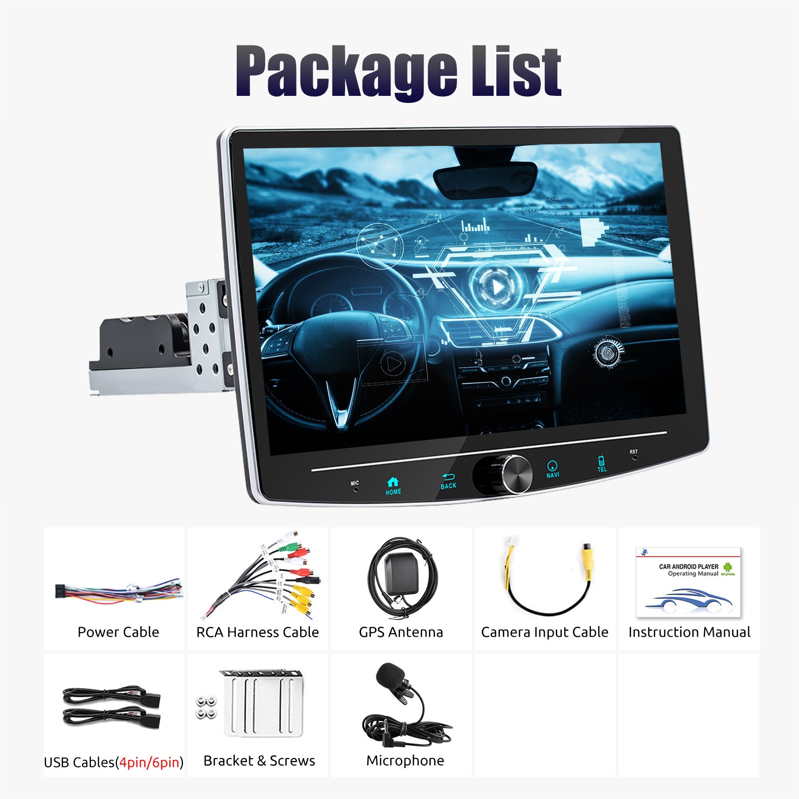 Bluetooth Car Stereo Audio In-Dash FM Aux Input Receiver Radio Player AUX,TF,USB