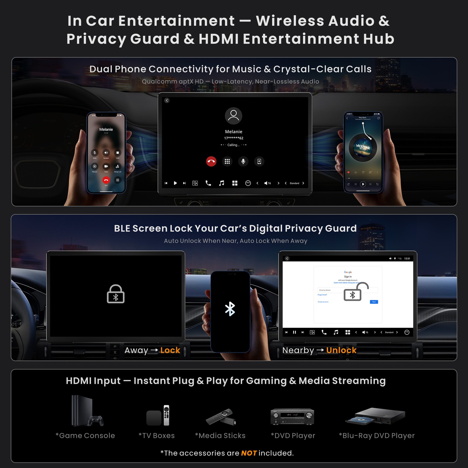ATOTO 14.1″ 1&2DIN Android Car Stereo Wireless Carplay AI Vision Gsensor 8G+128G