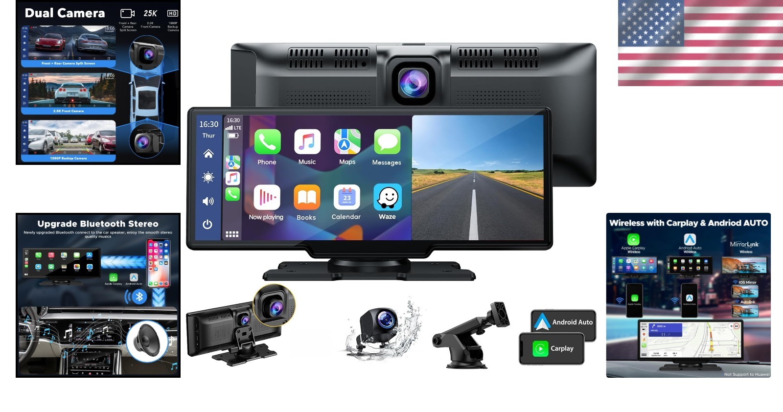 High-Definition Carplay Screen with Siri & Google Assistant