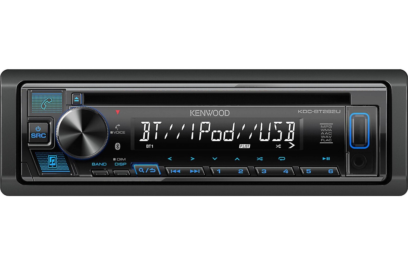 NEW Kenwood KDC-BT282U 1-DIN Car Audio Stereo Receiver, CD/AM/FM w/ Bluetooth