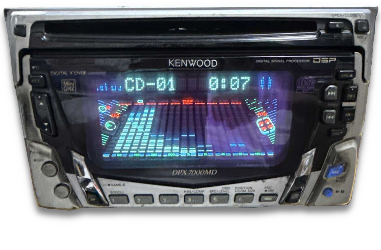 Kenwood DPX-7000MD 2DIN Car CD MD Receiver DSP 40W x 4 JDM Tested Working Japan