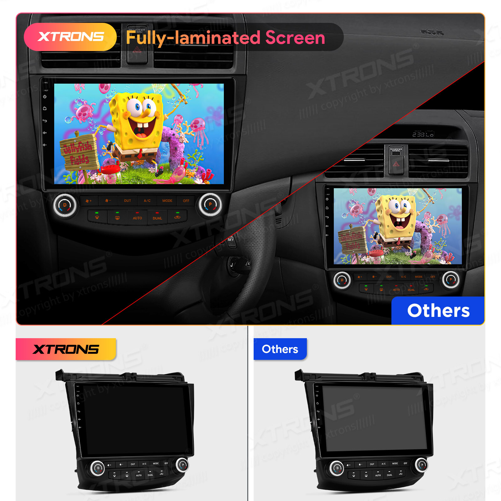 10.1″ QLED Android Car Stereo GPS 8Core 256GB 4G WiFi For Honda Accord