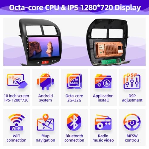 for Mitsubishi Outlander Sport 2011-2017 Radio Upgrade Compatible with