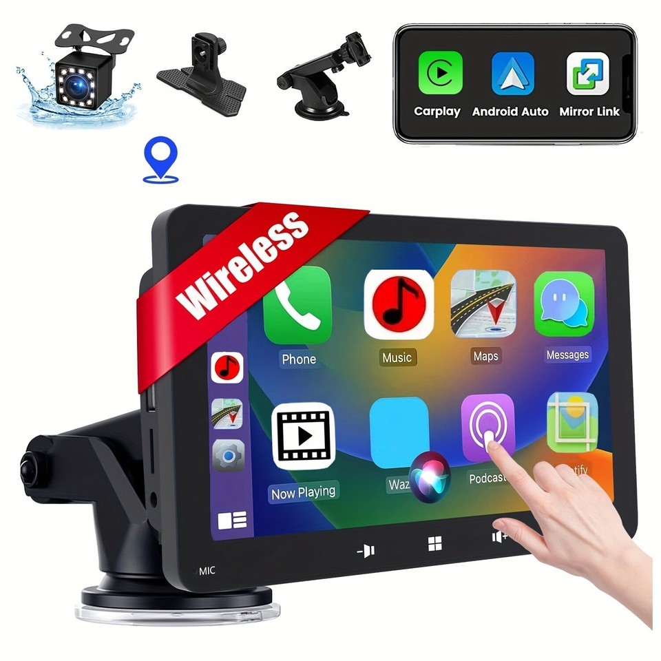 7″ screen car player MP5 portable smart supports Android Auto, EQ, FM, AUX