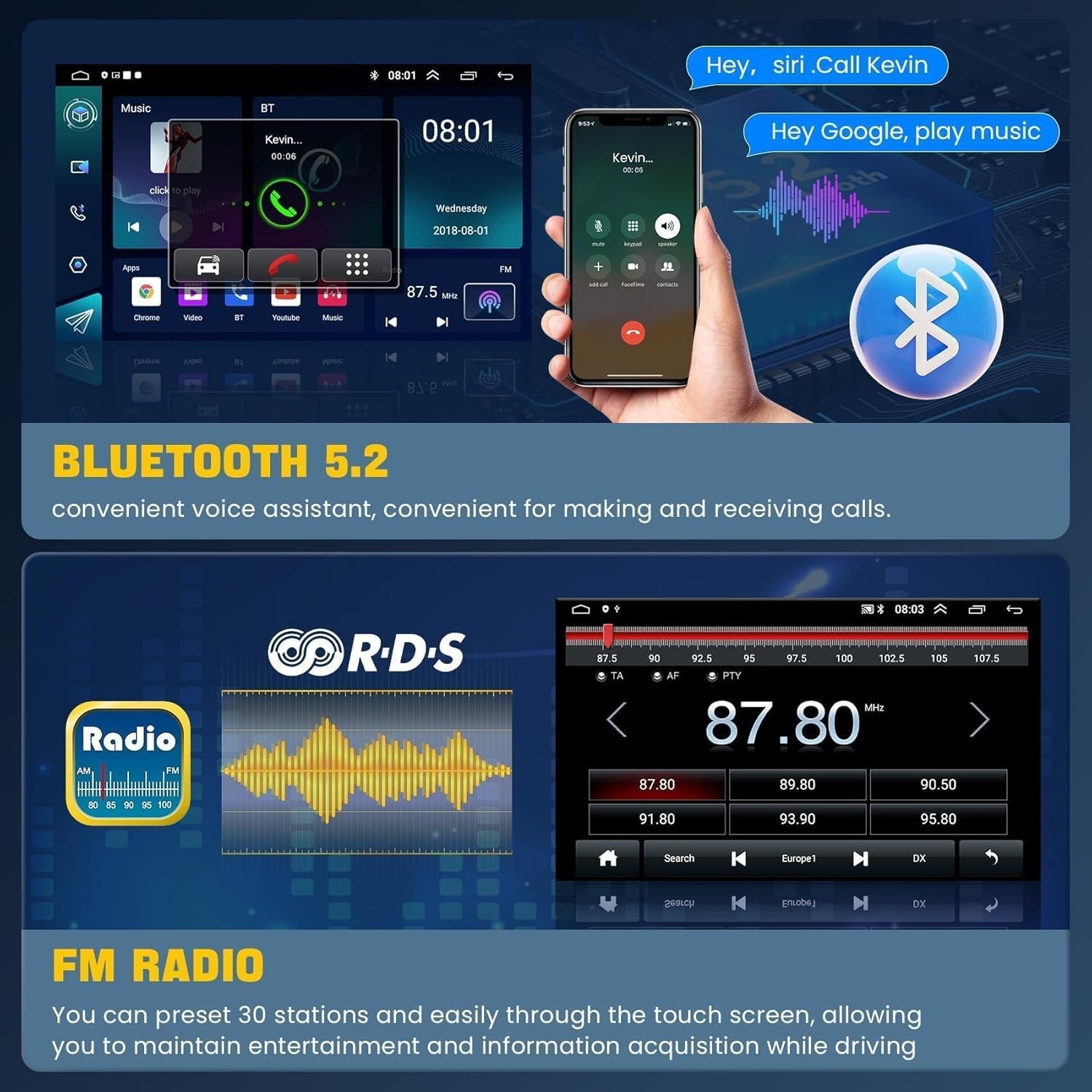 8Core 64GB 10.1 Inch QLED Car Radio For Jeep Wrangler 2015