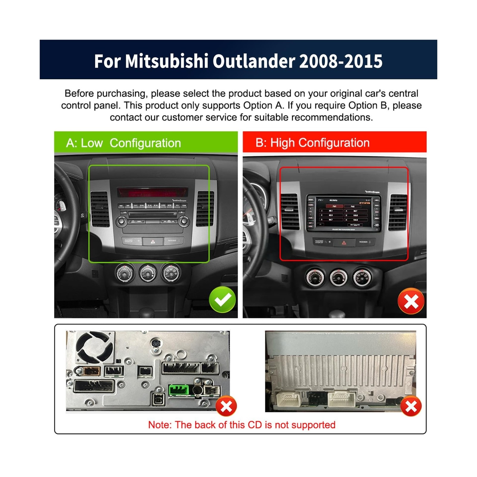 [6+128G] 8-Core Android 15 Car Radio Stereo for Mitsubishi Outlander 2008-201…